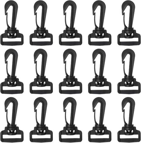 DIVINA VITAE 15Pcs Plastic Clips for Straps, 1 Inch Swivel Hook Nylon Webbing Hook Clip Plastic Clip for Repair Or Replace Damaged Hooks in Saudi Arabia