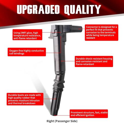 Set of 8 Ignition Coils UF631 UF639 Compatible with 2010-2017 Ford F150 F250 F-350 - V8 6.2L Replaces C1800 in Kuwait