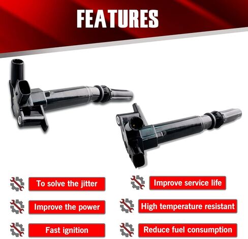 Set of 8 Ignition Coils UF631 UF639 Compatible with 2010-2017 Ford F150 F250 F-350 - V8 6.2L Replaces C1800 in Kuwait