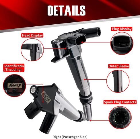 Set of 8 Ignition Coils UF631 UF639 Compatible with 2010-2017 Ford F150 F250 F-350 - V8 6.2L Replaces C1800 in Kuwait