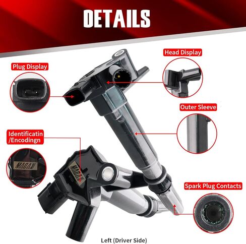 Set of 8 Ignition Coils UF631 UF639 Compatible with 2010-2017 Ford F150 F250 F-350 - V8 6.2L Replaces C1800 in Kuwait