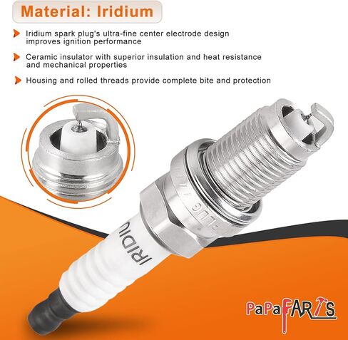 مجموعة من 4 ملفات إشعال UF311 وقابس إشعال إيريديوم متوافق مع Acura CSX RSX Honda Accord Civic CR-V Element Pilot 2.0L 2.4L 3.5L in Kuwait