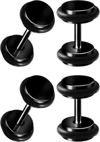 BIG GAUGES 2 Pairs 316L Surgical Steel Anodized Fake Plugs Piercing Jewelry Fake Ear Plugs Cheater Earring Stretching Lobe in Kuwait