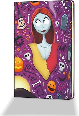 Jack and Sally Gifts Leather Notebook Always Remember You’re Braver Than You Believe Leather Notebook Inspirational Gifts for Women Girls Halloween Christmas Gifts for Son Daughter Friends (A7 4.3X3.2INCH jack) in Saudi Arabia