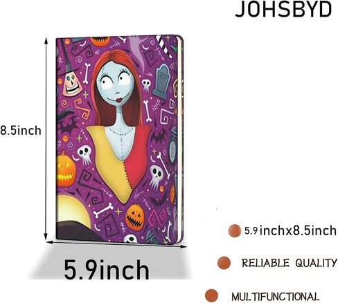 Jack and Sally Gifts Leather Notebook Always Remember You’re Braver Than You Believe Leather Notebook Inspirational Gifts for Women Girls Halloween Christmas Gifts for Son Daughter Friends (A7 4.3X3.2INCH jack) in Saudi Arabia
