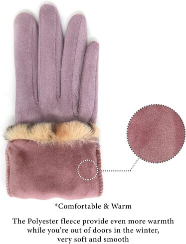 قفازات Me Plus Fashion النسائية الشتوية الأنيقة بطباعة جلد الفهد الصناعي التي تعمل باللمس (أساور من الفرو الصناعي الفهد - Mave)، مقاس واحد (للنساء مقاس XS / S / M) in Kuwait