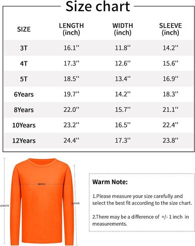 Girls' Basic Soft Long Sleeve Round Neck Cotton T-Shirt Kids Solid Tee Tops for Toddler to Youth 3-12 Years in Saudi Arabia