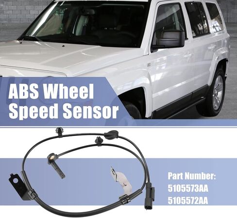 X AUTOHAUX 1 مجموعة ABS مستشعر سرعة العجلات أمامي يسار يمين 5105573AA 5105572AA لدودج كاليبر 1.8L 2.0L 2.4L 2007-2012 لسيارة جيب باتريوت كومباس 2.0L 2.4L 2007-2017 in Saudi Arabia