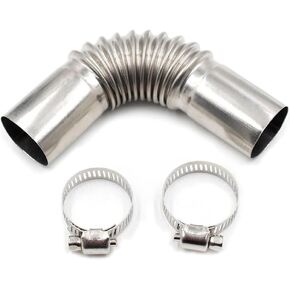 1Pc Silver Stainless Steel 24mm Air Diesel Parking Heater Exhaust Pipe Tube Elbow Connector for Webasto Eberspacher Diesel Boat Heater 13cm Exhaust Pipes and Tips,Automotive Replacement Exhaust Pipes