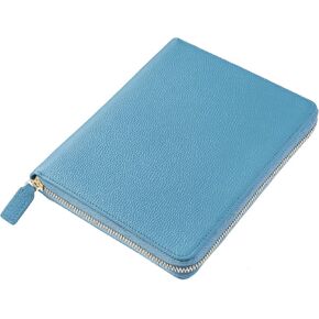 B6 Zipper Leather Planner Cover for Stalogy, Midori, Leuchtturm1917 and More - with Pen Loop, Card Slots and Back Pocket (Black) in Saudi Arabia