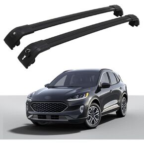 Roof Rack Cross Bars Fit for Ford Escape 2020-2025 Luggage Lockable Crossbars Carrier Cargo Bar (with Flush Side Rails)