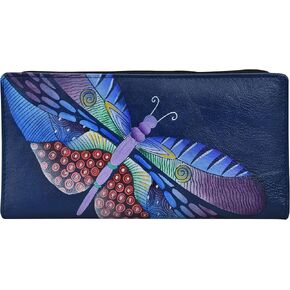 Anna by Anuschka Women's Hand Painted Leather Two Fold Wallet