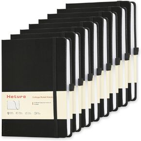 Hardcover Notebooks, 6 Packs A5 Lined Journals Notebook for Writing 160 Pages, 8.2 x 5.5 inch, Classic Ruled Notebooks for College/Work/Travel (Assorted Color-6 Pack)