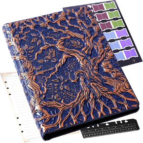 DND Notebook Journal Refillable Binder - Story Forge 400 Pages (200 Sheets) with Breathtaking 3D Tree of Life Design - Perfect for Dungeons and Dragons (D&D) with Bonus Tabs and Ruler (Copper)