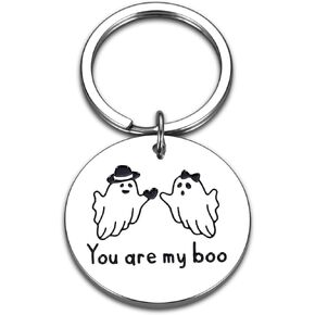 Delujouberst Boo Basket Stuffers for Her Girlfriend Halloween Basket Stuffers Boo Basket Gifts for Boyfriend Gifts for Birthday Christmas Cute Boo Keychain Spooky Boo Basket Stuffers for Women