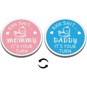 New Parents Gifts for Couples, Christmas Gifts for Parents, First Time Mom Dad Gifts, New Mom Dad Gifts, Pregnancy Gifts, Expecting Mom Gifts, Funny Double Sided Decision Coin Gifts for New Parents