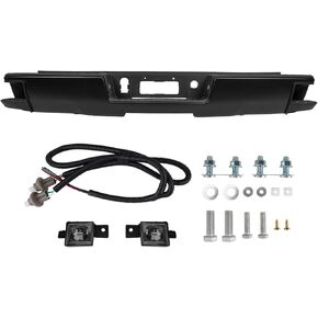 PHILTOP Rear Step Bumper Cover GM1103177 Replacement for CHEVROLET SILVERADO 1500 2014-2019 Automotive Bumpers W/corner steps OE# 84077954 23154014 W/O Dual Exhaust Cut-Outs