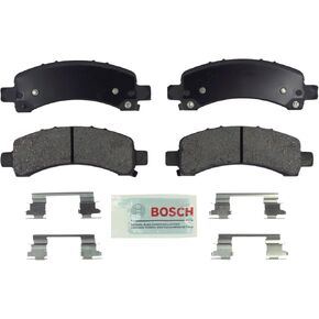 BOSCH BE974H Blue Semi-Metallic Disc Brake Pad Set With Hardware - Compatible With Select Chevrolet Express 2500, Express 3500; GMC Savana 2500, Savana 3500; REAR