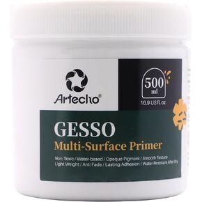 Artecho Gesso 64oz / 1.89L, Gesso Primer for Acrylic Painting, White Gesso for Acrylic Painting, Oil Painting