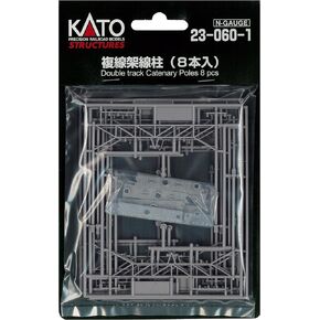 Kato 23-060-1 N Gauge Double Track Line Posts, 8 Pieces, Railway Model Supplies