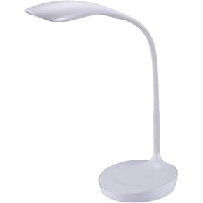 LED Gooseneck Desk Lamp with USB Charging Port, 3 Dimming Levels, Touch Control, Gray (VLED1502-GR)