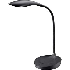 LED Gooseneck Desk Lamp with USB Charging Port, 3 Dimming Levels, Touch Control, Gray (VLED1502-GR)