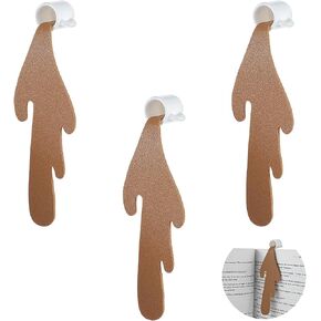 3 PCS Spilled Coffee Bookmarks, Cute Bookmarks, Unique Coffee Lovers Gifts, Funny Book Decorations Book Stationary Book Lovers Gifts for Reading Lover Women Men (White)