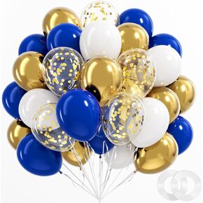 Frozen balloons, 60pcs 12 Inch Purple and Blue Balloons with Snowflake Confetti Balloons for Winter Theme Party Supplies Baby Shower Wedding Frozen Birthday Party Decorations