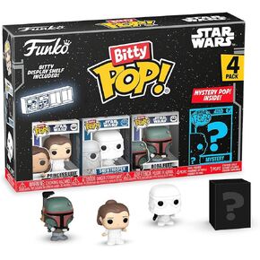 Funko Pop! Bitty: Star Wars - Princess Leia, Snowtrooper, Boba Fett & Mystery Chase Figure (Styles May Vary)