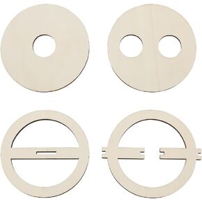 BENECREAT 16Pcs 4 Styles Wick Centering Tool, Wood Candle Wicks Centering Devices Wooden Wick Stabilizer Holder for Candle DIY Making, Cotton Multi-Wick Holder