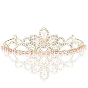 Tiara for Women Heart Tiara Princess Crown Headband Crowns for Women Silver Fairy Crown Hair Accessories for Women Birthday Costume Wedding Party Favors Rhinestone Crystal Headpiece