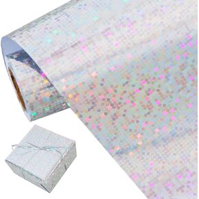 BEISHIDA Metallic Gift Wrapping Paper Iridescent Wrapping Paper Roll Foil Gift Wrap Paper, Packing Paper for Wedding,Birthday,Graduation,Christmas Wrapping Paper(17inchesX32.8ft)
