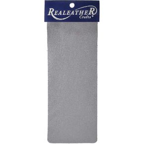 Realeather C0903-92 Cowhide Metallic Leather Sheet for Crafting, 3-4oz, Silver, 1-Piece