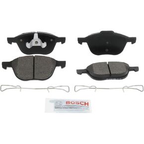 BOSCH BE1044H Blue Ceramic Disc Brake Pad Set With Hardware - Compatible With Select Ford C-Max, EcoSport, Escape, Fiesta, Focus; Mazda 3, 5; Volvo C30, C70, S40, V40 Cross Country, V50; FRONT