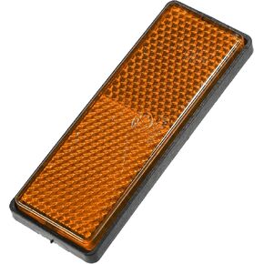 X AUTOHAUX Universal Reflector 88x32mm for Motorcycle Scooter Bicycle Safety Spoke Reflective with Screw Orange