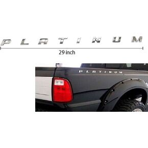 PLATINUM Emblem Side Badge Nameplate 3D Replacement for F150 F250 F350 Platinum OEM Size (Chrome)