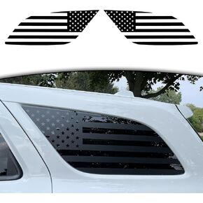 Zhizhong Rear Side Window Decal Compatible with 2014-2023 Dodge Durango, Precut Back Side Window American USA Flag Vinyl Sticker (A Pair)