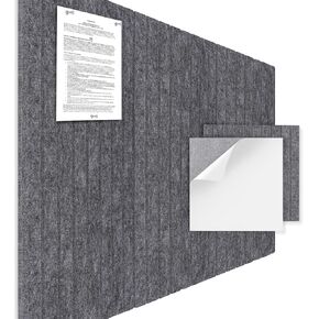 Large Cork Board Alternative – 12 Pack Bulletin Board Felt Wall Tiles with Removable Adhesive Tabs, 48" x 36" Cork Board for Office,Home,School