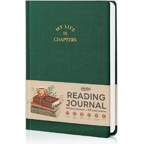 WEMATE Reading Journal, Book Review Journal with 220Pages, 80 Book Reviews & 5 Bookmarks, Book Tracker Journal for Tracking Your Reading Progress, Ideal Gift for Book Lovers & Readers, A5 (Purple)