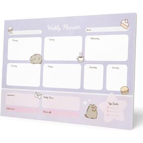 To Do List Notepad Pusheen Calendar A3 | Daily, Weekly Planner | ADHD Planner Pad | 54 Tear-Off Sheets 90 gsm | Pusheen Stationery | Improve Productivity | Task Planner