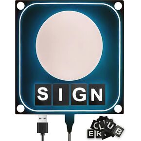 LED Light Sign for Car,Glow Car Light Sign with USB Interface,Visible Taxi Sign Decal Light Windshield with 4 Strong Suction Cups,Automotive Light Logo Sign,Quicke Install and Easy to Spot