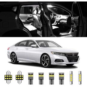 13pcs Accord Interior LED Lights Kit Super Bright LED Map Dome Light Bulbs for 2003 2004 2005 2006 2007 2008 2009 2010 2011 2012 Honda Accord All Models