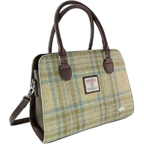 Harris Tweed Tote Handbag – LB1227 Findhorn, Colour 119 Blue Turquoise, L' for ASIN 'B0C1H7NK2M