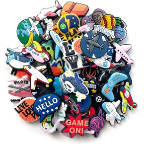 25 50 100Pcs Cute Random Shoe Charms for Croc Sandals Decoration for Boys Party