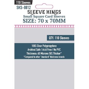 Sleeve Kings Small Square Card Sleeves (70x70mm) - 110 Pack, 60 Microns