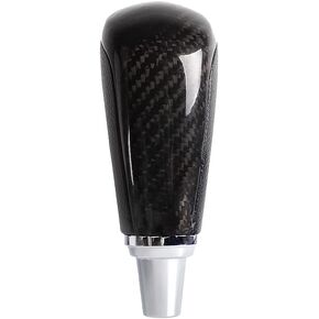 muge racing Leather Carbon Fiber Gear Shift Knob Compatible for Toyota RAV4 Land Cruiser Lexus Sienna Corolla Camry Sequoia Estima Crown Mazda Replacement M8x1.25 Black
