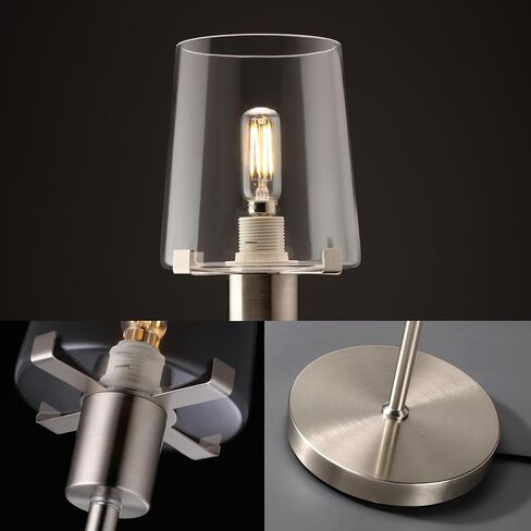 O'Bright Elegante - مصباح أرضي LED قابل للتعتيم مع غطاء زجاجي شفاف، إضاءة يمكن التحكم فيها باللمس، 66.5 بوصة، مثالي لتناول الطعام وغرفة المعيشة وغرفة النوم، نحاس عتيق in Kuwait