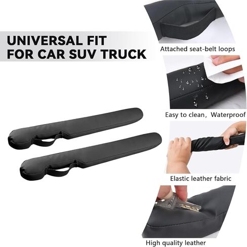 The All Box Leather Car Seat Gap Filler, 2 Pack, Black, Universal for Car Truck SUV in Saudi Arabia