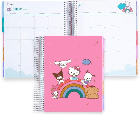 Hello Kitty 12-Month Weekly and Monthly Life Planner (Jan - Dec 2025), 7" x 9" Spiral Planner, Vertical Layout, Platinum Coil, Hello Kitty & Friends Dreamer Covers, Hello Kitty Pages by Erin Condren in Saudi Arabia