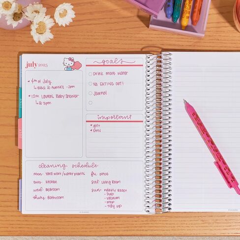Hello Kitty 12-Month Weekly and Monthly Life Planner (Jan - Dec 2025), 7" x 9" Spiral Planner, Vertical Layout, Platinum Coil, Hello Kitty & Friends Dreamer Covers, Hello Kitty Pages by Erin Condren in Saudi Arabia